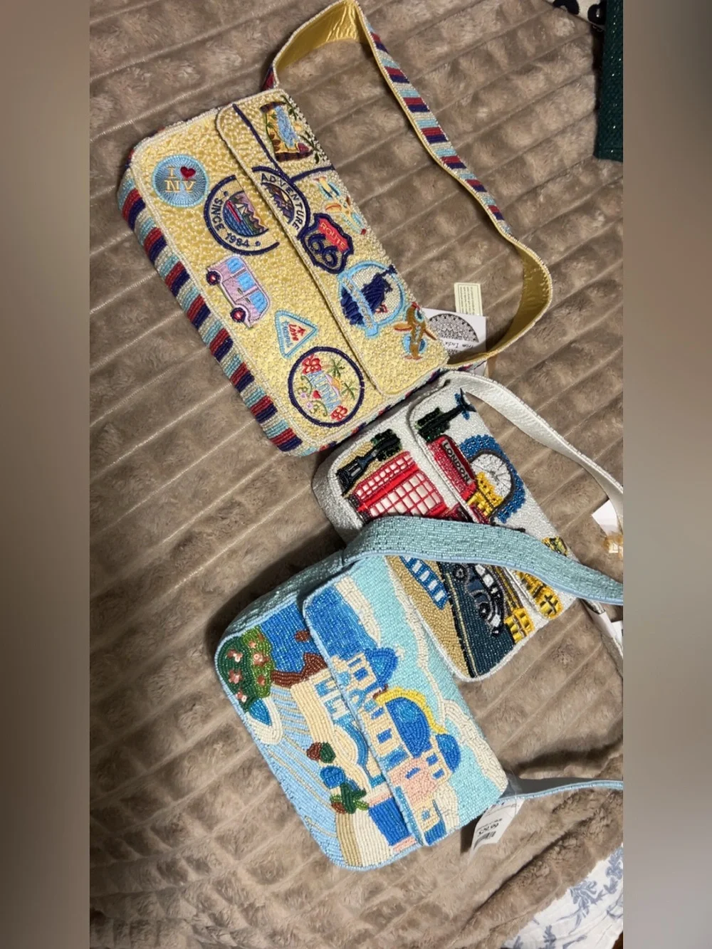 NWT Beaded - From India to you Travel route Shoulder Bag